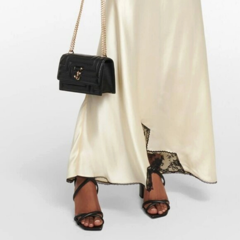 NIB$795 Jimmy Choo Rheea 65 Logo Block Heel Crisscross Leather Sandals 39.5, 9.5 - Picture 16 of 16